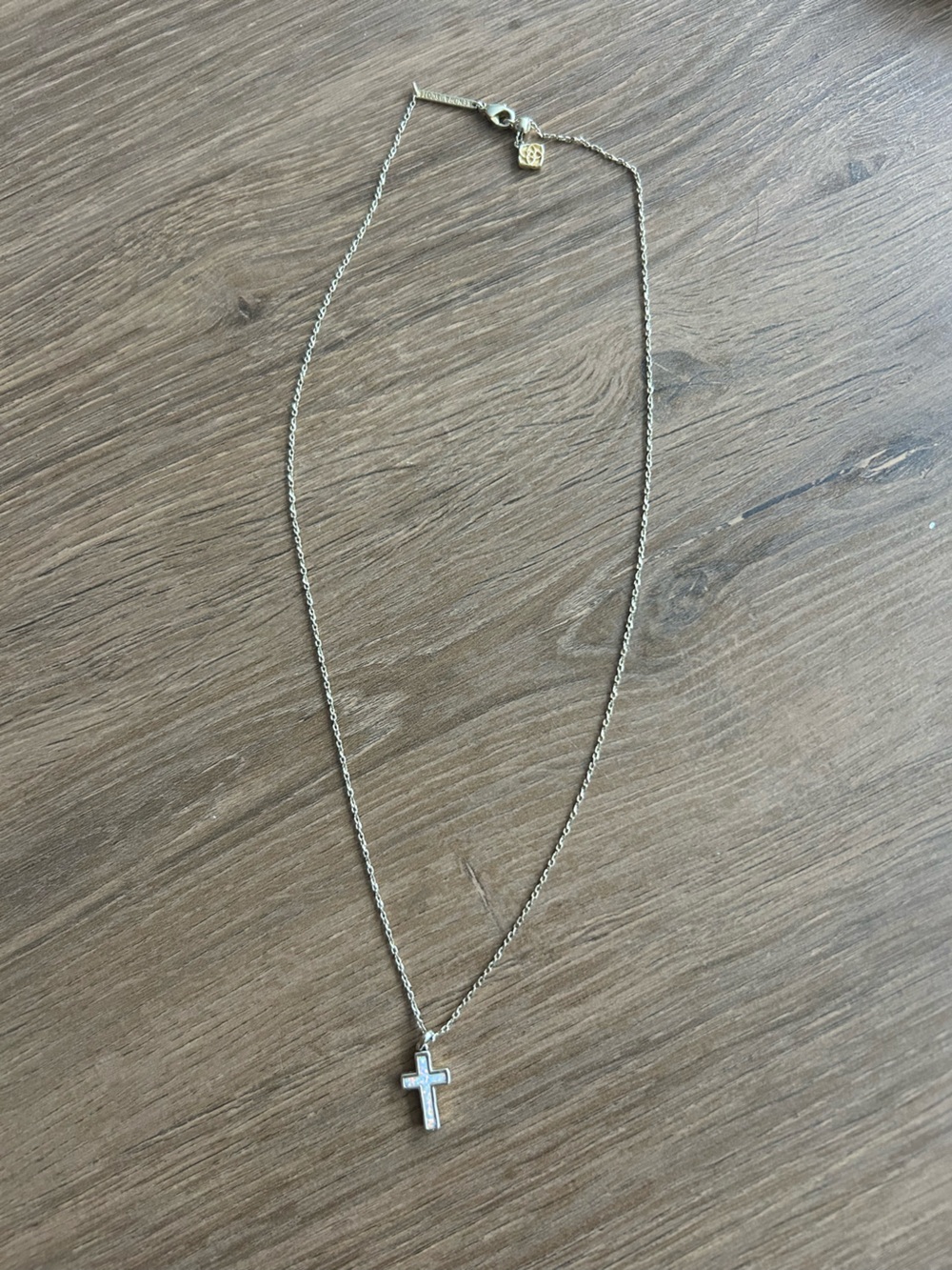 Kendra Scott Gold Opal Cross Pendant Necklace